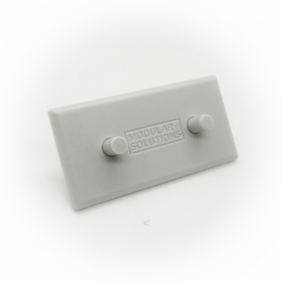 60-205-2 MODULAR SOLUTIONS POLYAMIDE END CAP 30MM X 60MM LIGHT GRAY